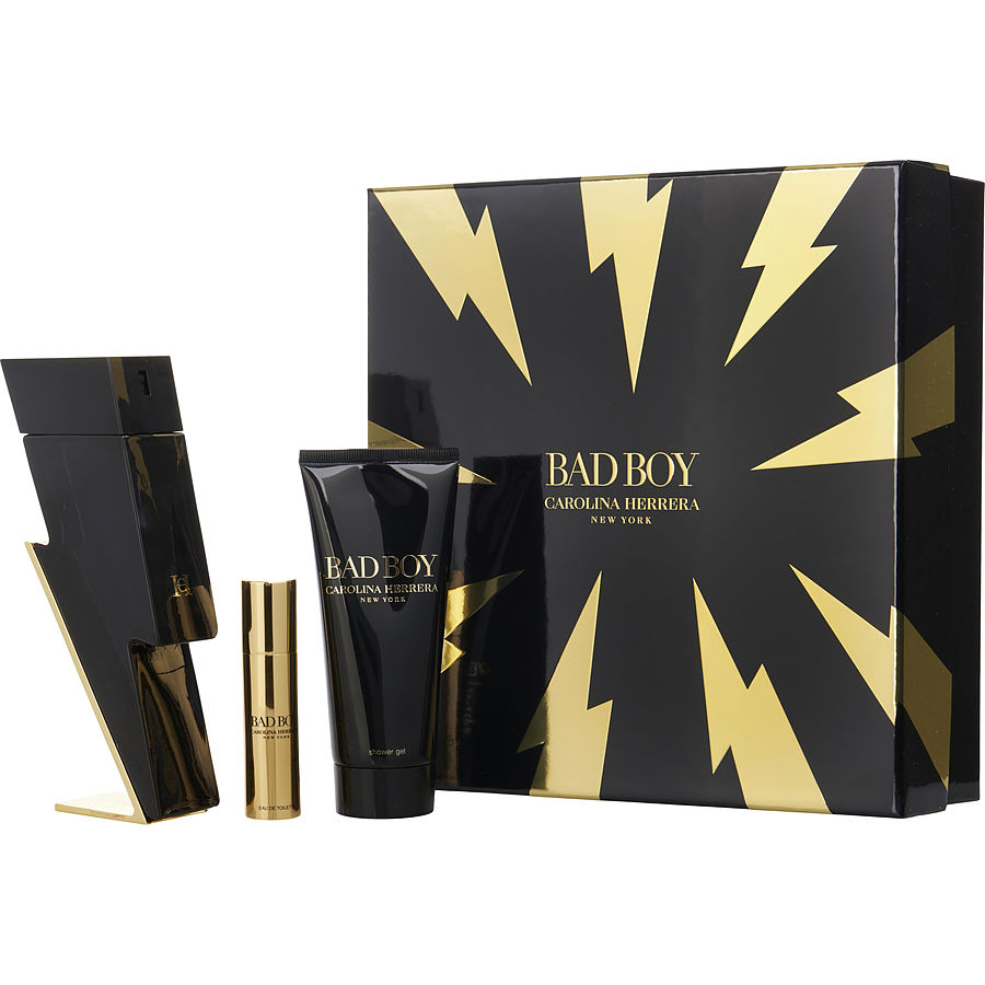 Edt Spray 3.4 Oz & Shower Gel 3.4 Oz & Edt Spray 0.34 Oz Mini - Ch Bad Boy By Carolina Herrera Edt Spray 3.4 Oz & Shower Gel 3.4 Oz & Edt Spray 0.34 Oz Mini - Ch Bad Boy By Carolina Herrera