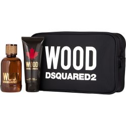 Edt Spray 3.4 Oz & Shower Gel 3.4 Oz & Pouch - Dsquared2 Wood By Dsquared2