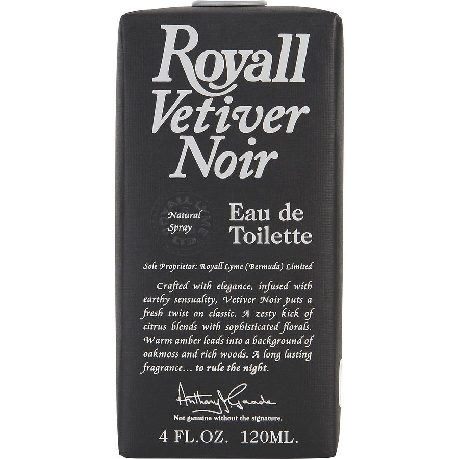 Edt Spray 4 Oz - Royall Vetiver Noir By Royall Fragrances Edt Spray 4 Oz - Royall Vetiver Noir By Royall Fragrances