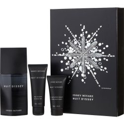 Edt Spray 4.2 Oz & Aftershave Balm 1.6 Oz & Shower Gel 2.5 Oz - L'Eau D'Issey Pour Homme Nuit By Issey Miyake