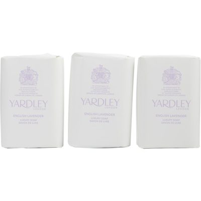 English Lavender Luxury Soaps 3X3.5 Oz Each - Yardley By Yardley