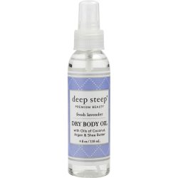 Fresh Lavender Dry Body Oil 4 Oz - Deep Steep By Deep Steep