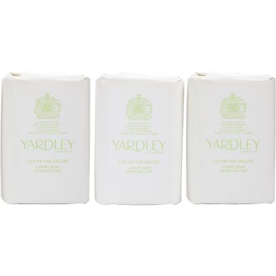 Lily Of The Valley Luxury Soaps 3 X 3.5 Oz Each (New Packaging) - Yardley By Yardley