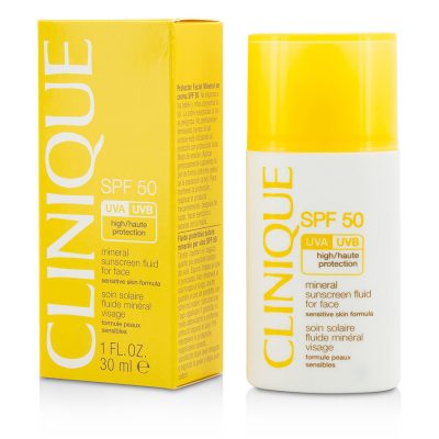 Mineral Sunscreen Fluid For Face Spf 50 - Sensitive Skin Formula --30Ml/1Oz - Clinique By Clinique