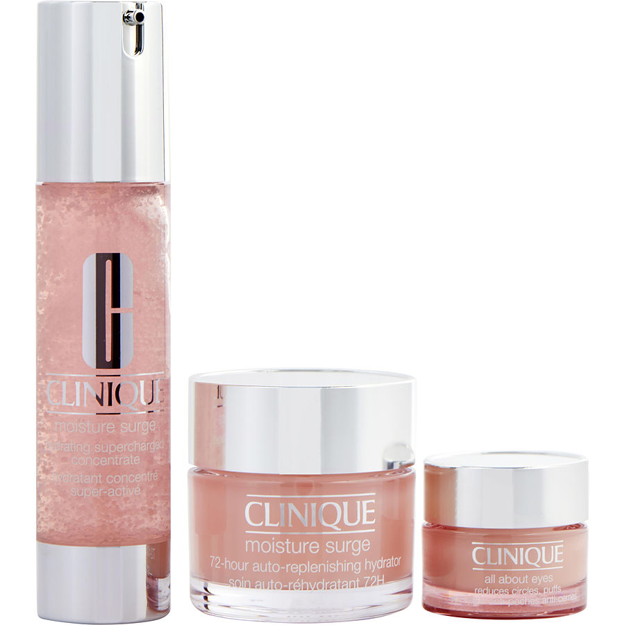 Moisture Surge Best Set: Hydrating Supercharged Concentrate + 72-Hour Auto-Replenishing Hydrator + All About Eyes --3Pcs - Clinique By Clinique Moisture Surge Best Set: Hydrating Supercharged Concentrate + 72-Hour Auto-Replenishing Hydrator + All About Eyes --3Pcs - Clinique By Clinique