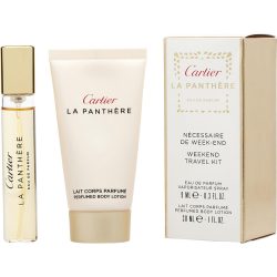 Travel Kit-Eau De Parfum Spray 0.3 Oz Mini & Perfumed Body Lotion 1 Oz - Cartier La Panthere By Cartier