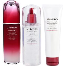Ultimate Defend Care Set: Clarifying Cleansing Foam 125Ml + Treament Softener Enriched 150Ml + Ultimune Power Infusing Concentrate 100Ml --3Pcs - Shiseido By Shiseido