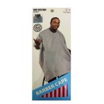 M&M 3442 Striped Barber Cape Red